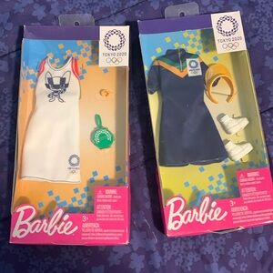 Barbie Tokyo Olympics 2020 outfits clothes visor shoes  some damage to boxes